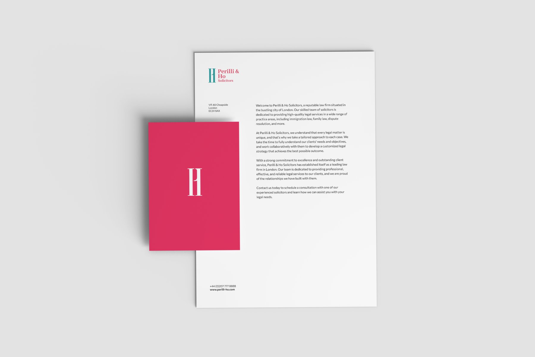 Perilli & Ho brand identity — Solicitors design by var.studio (10)