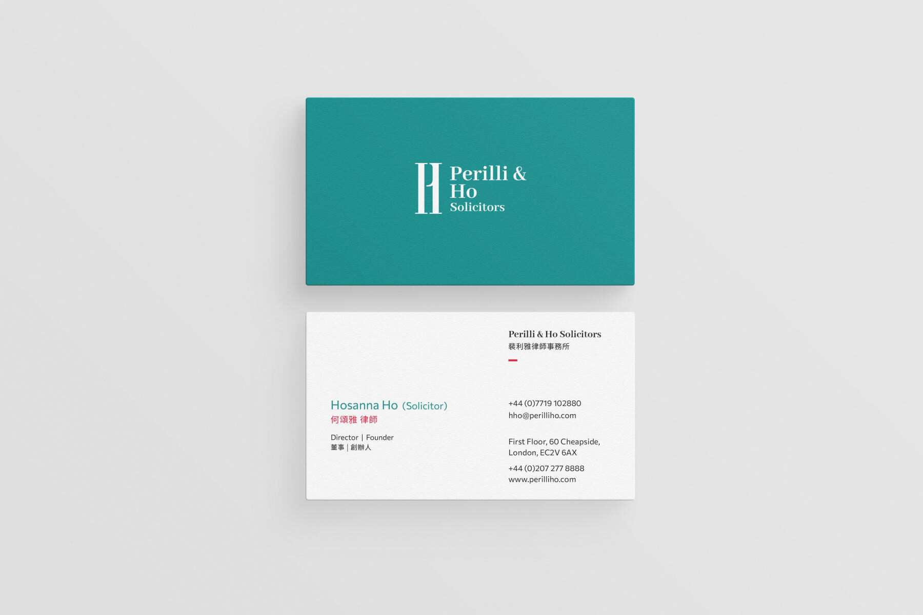 Perilli & Ho brand identity — Solicitors design by var.studio (9)